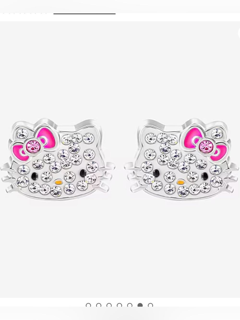Sanrio | Hello Kitty Silver-Plated Crystal Stud Earrings